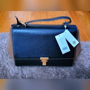 Tory Burch Juliette Mixed-Material Satchel